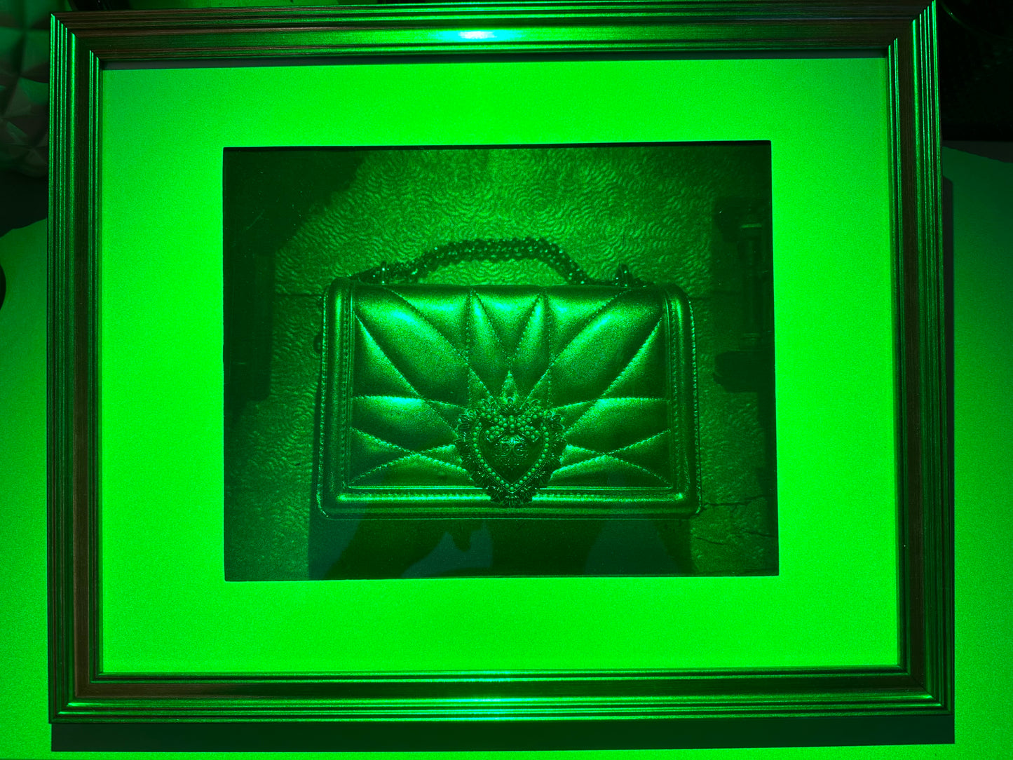 Hologram - Green Dolce & Gabbana Purse (8” x 10”) on Silver Halide Glass