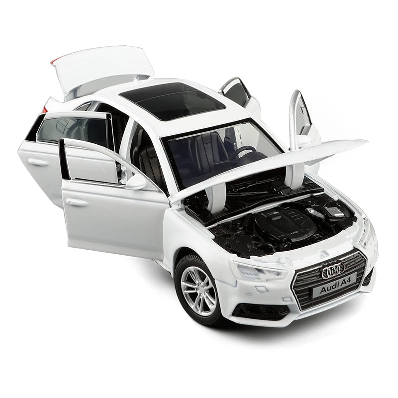 1:32 AUDI A4 Simulation Car Model Diecast Toy Car 6Doors-Opened Sounds&Lights Hobbies For Collection Children‘s Birthday Gifts