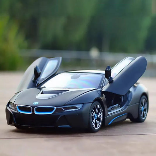 Free delivery 1:24 BMW I8 Supercar alloy car model Diecasts & Toy Vehicles Collect gifts Non-remote control type transport toy