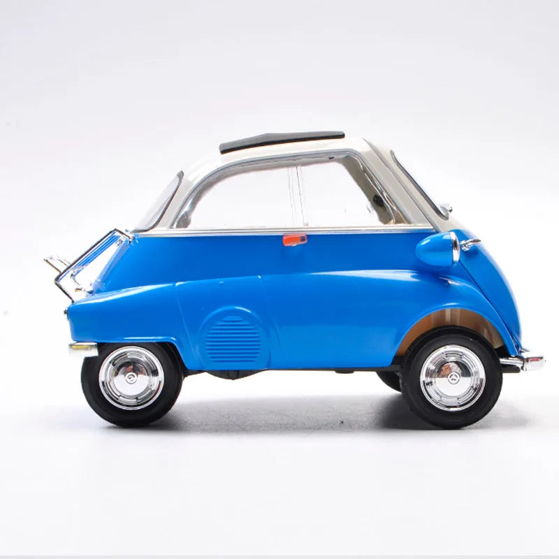 WELLY 1:18 Scale Diecast Car BMW Isetta Simulator Classic Model Car Alloy Metal Toy Car For Kid Gift Craft Decoration Collection