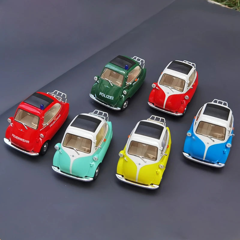 WELLY 1:18 Scale Diecast Car BMW Isetta Simulator Classic Model Car Alloy Metal Toy Car For Kid Gift Craft Decoration Collection
