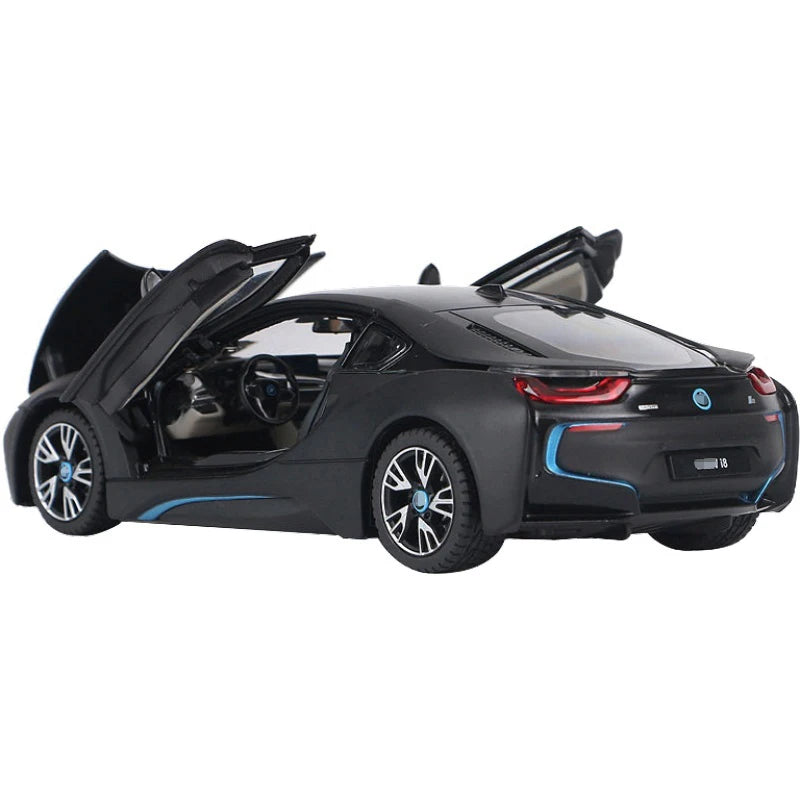 Free delivery 1:24 BMW I8 Supercar alloy car model Diecasts & Toy Vehicles Collect gifts Non-remote control type transport toy