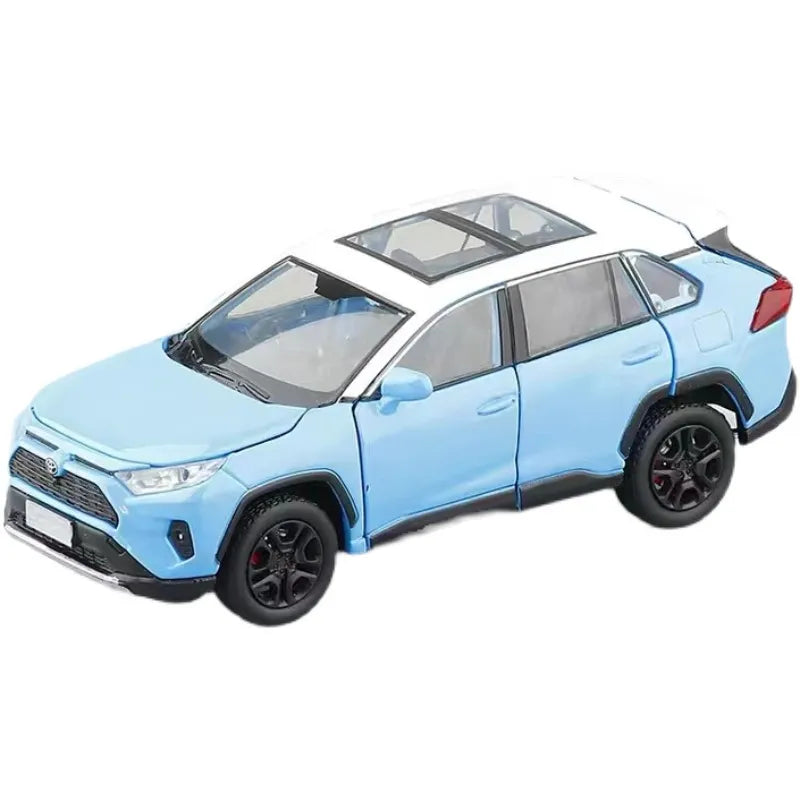 JKM 1:32 RAV4 2020 SUV Diecasts & Toy Vehicles Metal Car Model Shock absorber Sound Light Collection Car Toys Gift