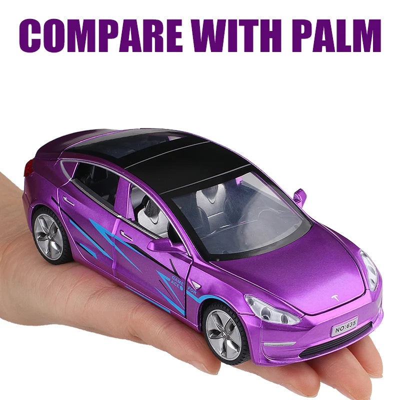New 1:32 Tesla MODEL 3 Alloy Car Model Diecasts & Toy Vehicles Toy Cars Free Shipping Kid Toys For Children Gifts Boy Toy