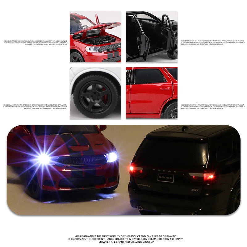 1:32 Dodge Durango SUV Alloy Car Model Diecast Metal Toy Vehicles Car Model High Simulation Sound Light Collection Kids Toy Gift