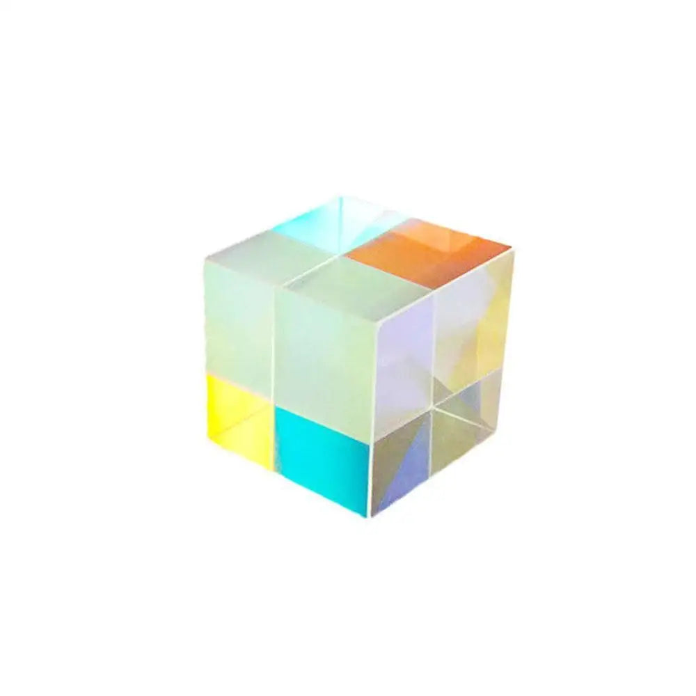 Dichroic Glass Optical Color X-Cube Four Side Polished Experiment For Teaching 12.7*12.7*12.7m Cube Rainbow Glass Prism Las B3N4