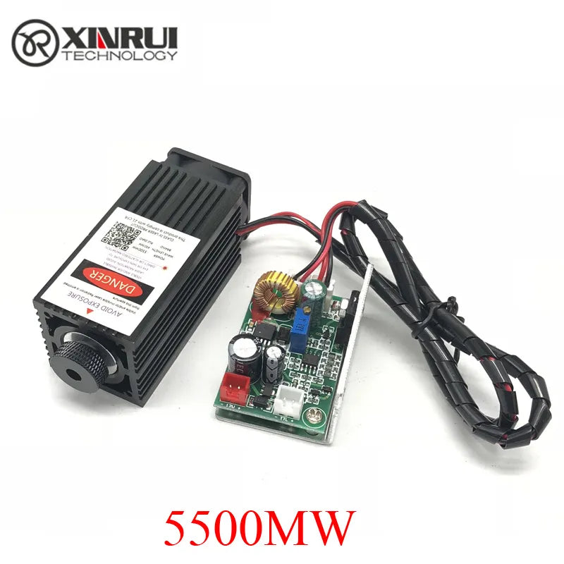 5.5w High Power 445NM Focusing Blue Laser Module Engraving And Cutting TTL 5500mw Laser machine diode