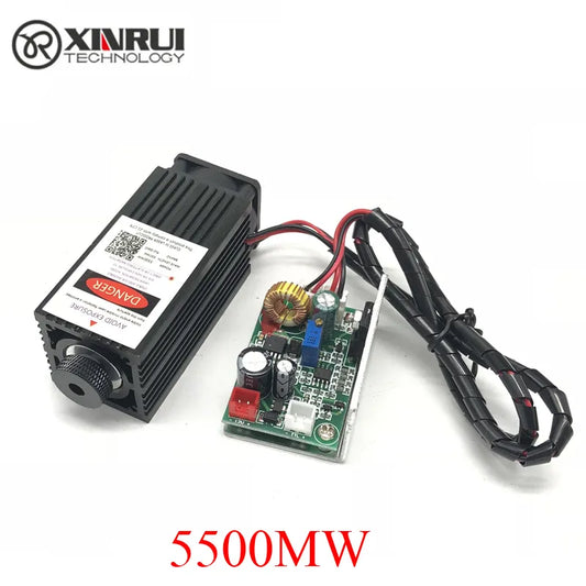 5.5w High Power 445NM Focusing Blue Laser Module Engraving And Cutting TTL 5500mw Laser machine diode