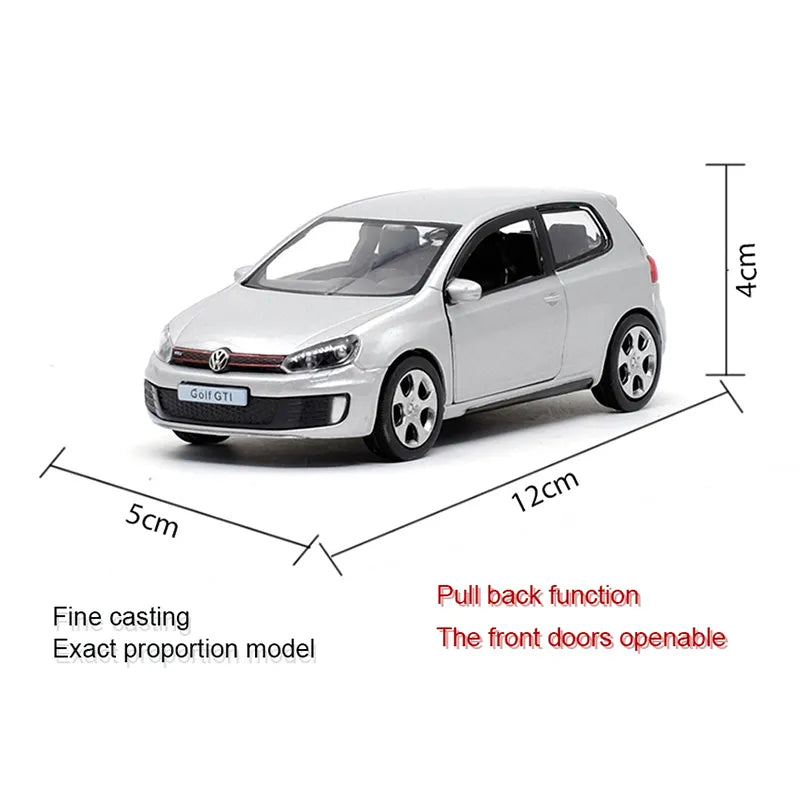 RMZ CITY 1:36 Golf GTI  Alloy Diecast Car Model Toy With Pull Back For Children Gifts Toy Collection