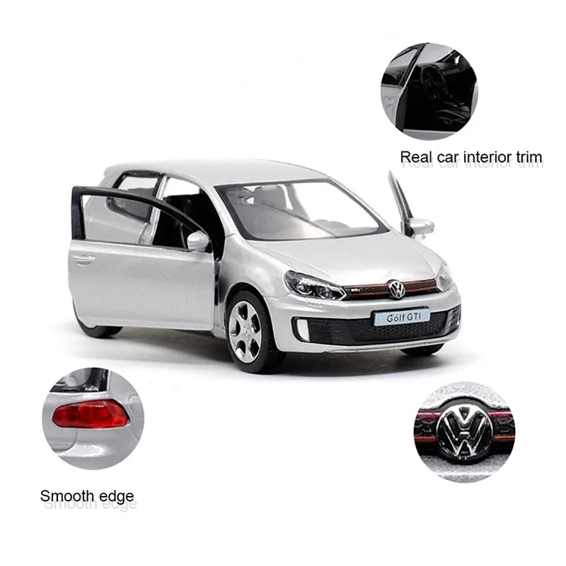 RMZ CITY 1:36 Golf GTI  Alloy Diecast Car Model Toy With Pull Back For Children Gifts Toy Collection