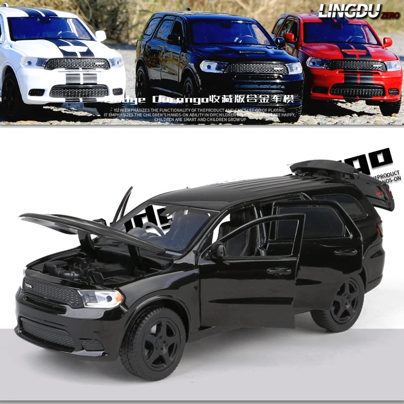 1:32 Dodge Durango SUV Alloy Car Model Diecast Metal Toy Vehicles Car Model High Simulation Sound Light Collection Kids Toy Gift