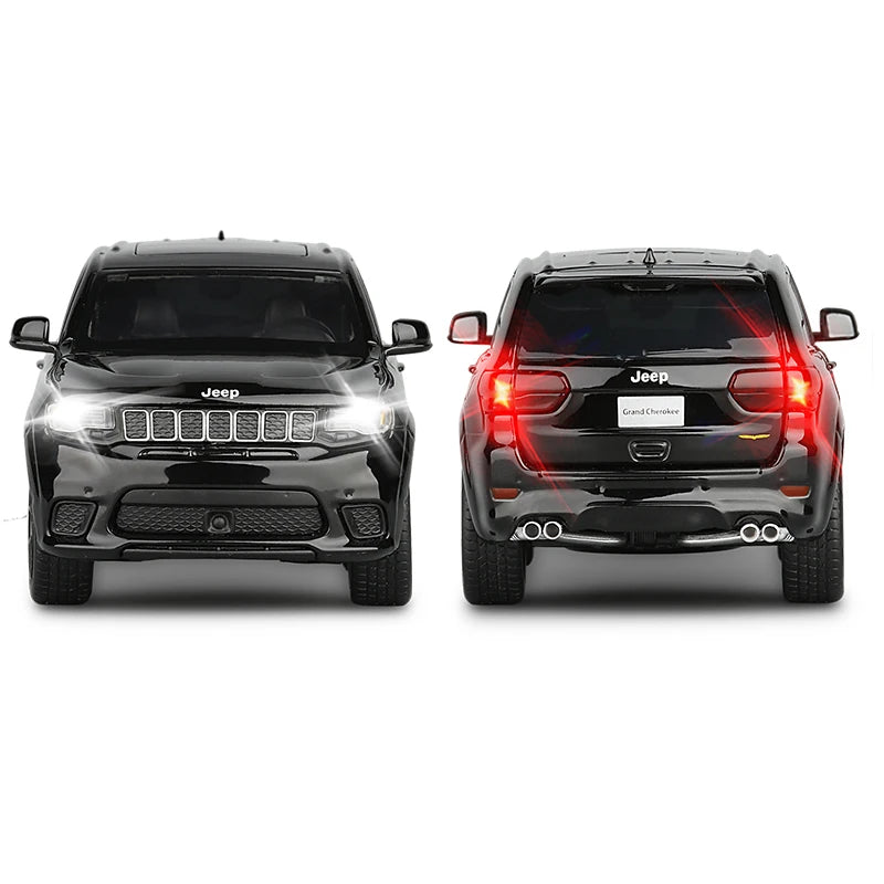 1:32 Jeep Grand Cherokee Metal Alloy Diecast Car Model Miniature Model With Sound Light Model Gift Toys For Children's Vehicle
