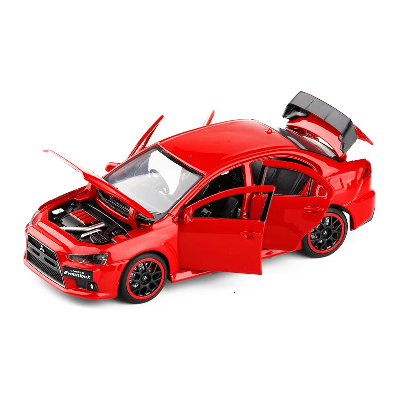 Toy Car 1:32 Mitsubishi Lancer Evolution X Metal Alloy Diecast Car Model Miniature Model With Sound Light Model For Children Car
