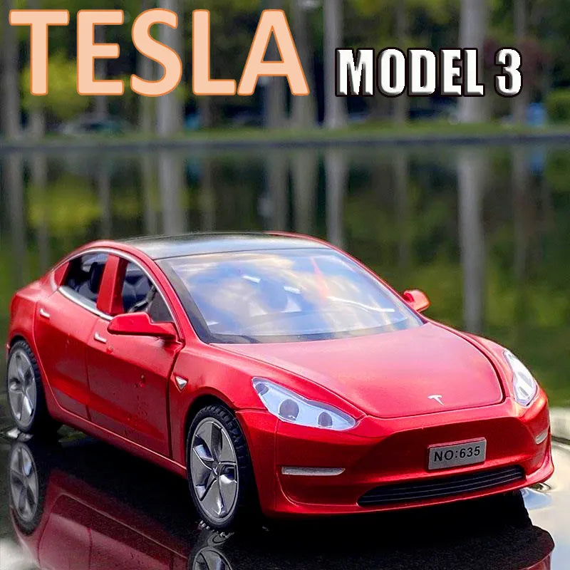 New 1:32 Tesla MODEL 3 Alloy Car Model Diecasts & Toy Vehicles Toy Cars Free Shipping Kid Toys For Children Gifts Boy Toy