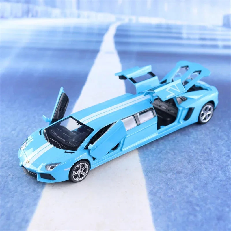 1:32 Lamborghini Extended Version sports car Simulation Diecast Car Metal Alloy Model Car Children's toys collection gifts F85