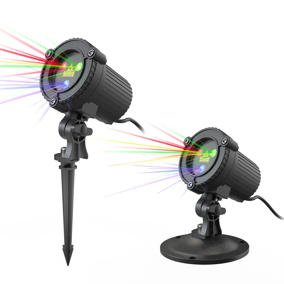ALIEN Moving Static Red Green Blue Dots Star Christmas Laser Light Projector Outdoor Garden Waterproof Holiday Xmas Tree Lights