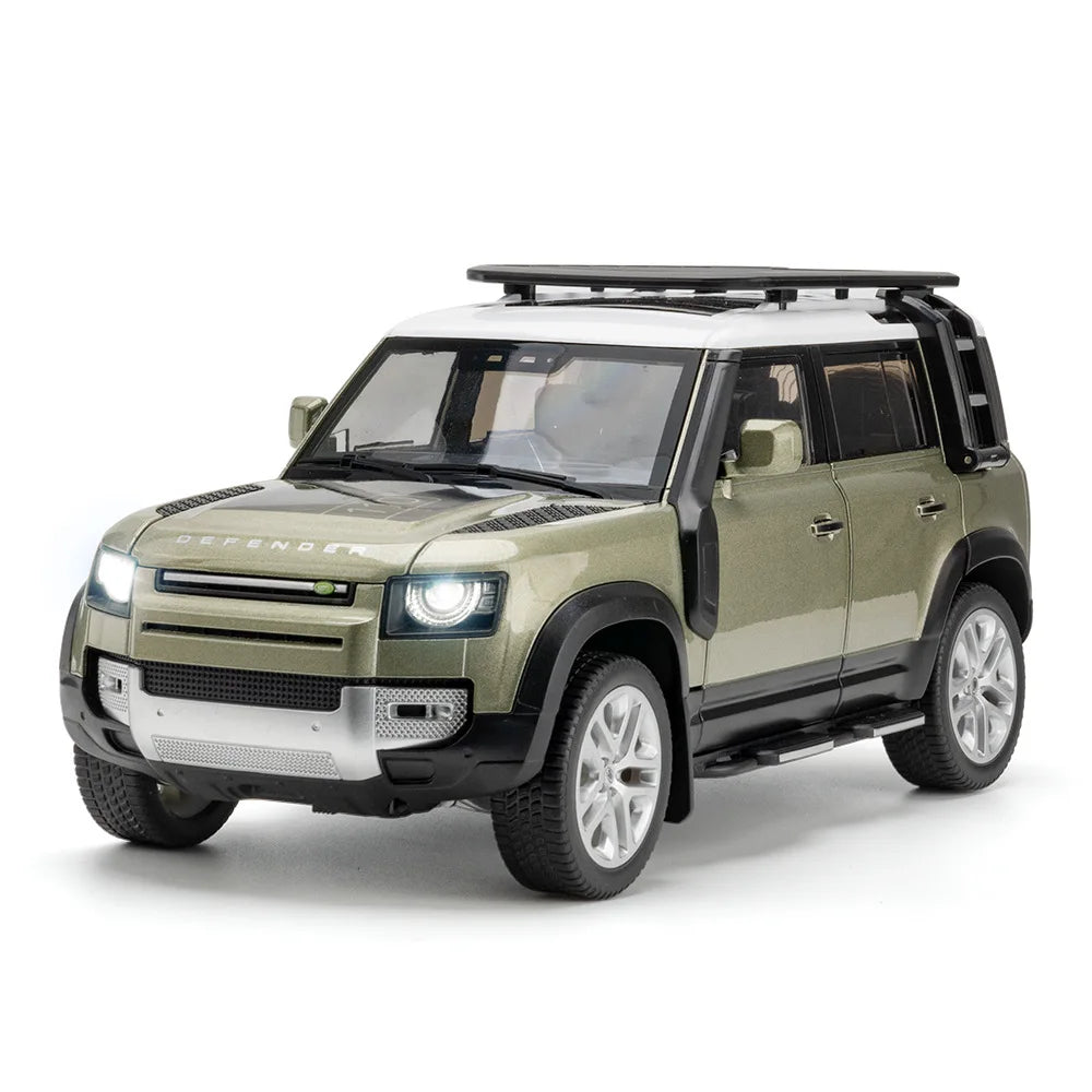 Big1/18 Land Range Rover Defender 110 Off-road Car Model Toy Alloy Diecat SUV Model Car 7 Door Opend Toy For Boy Gift Collection