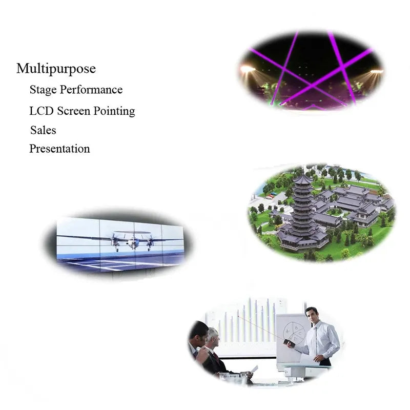 High-quality Laser Pointer Red Green Purple Three-color Laser Pointer Projection Teaching Demonstration Pen Hunting Optics