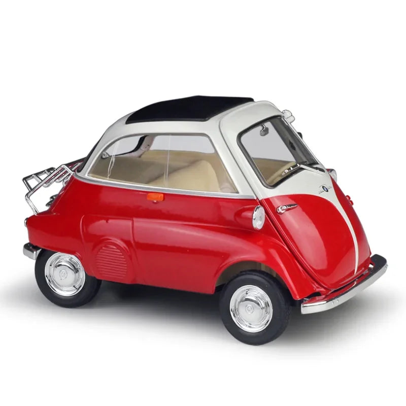 WELLY 1:18 BMW Isetta 6 Styles Diecast Model Car Classic Car Metal Alloy Toy Car for Children Gift Collection Decoration B1