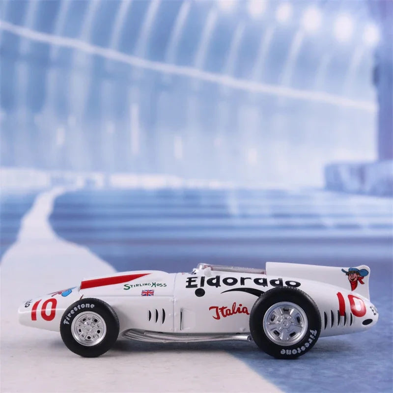 1:43 1958 Maserati 420M Eldorado F1 Track Formula Car Model Diecasts Metal Retro Classical Racing Car Model Collection P27