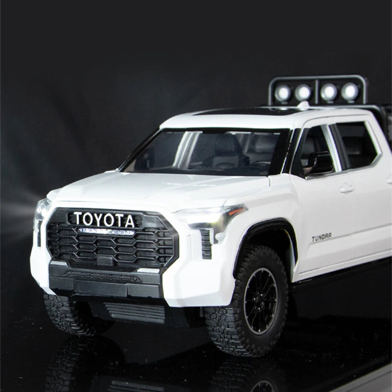 1/22 Tundra Alloy Pickup Car Model Diecast & Toy Metal Off-Road Vehicles Car Model Sound and Light Collection Childrens Toy Gift