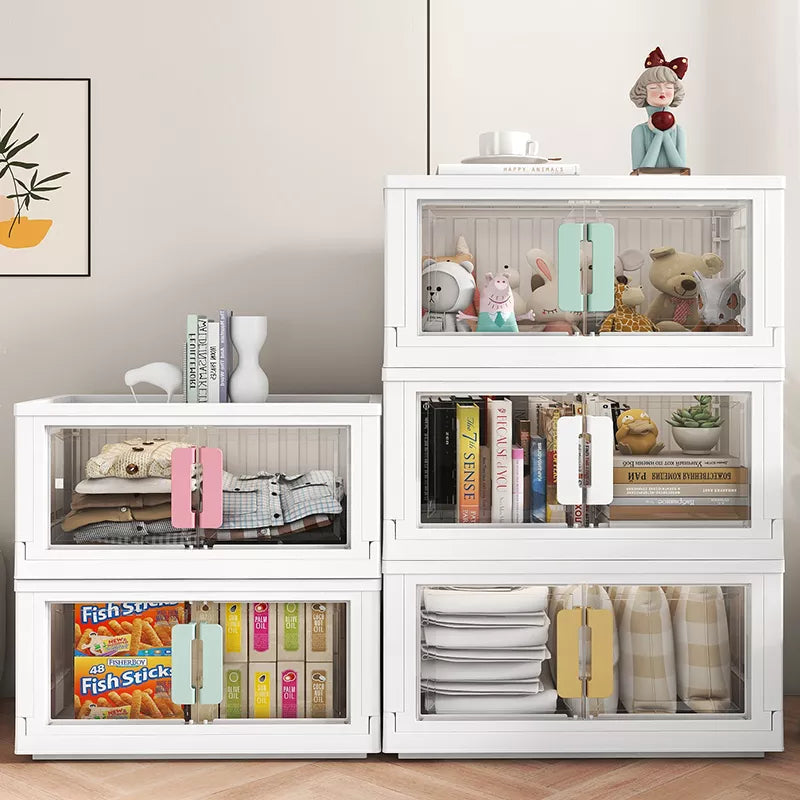 Big Storage Cabinet  Collapsible Storage Bins, File Cabinet,  Stackable Cube Storage Organizer,   Kitchen Storage Cupboard