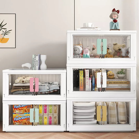 Big Storage Cabinet  Collapsible Storage Bins, File Cabinet,  Stackable Cube Storage Organizer,   Kitchen Storage Cupboard