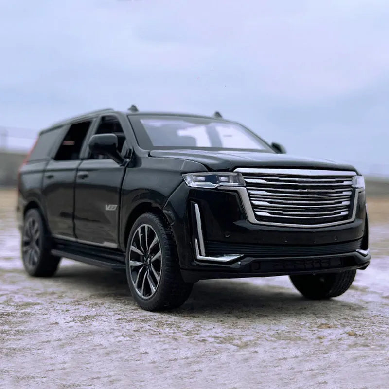 1/32 Scale Alloy Escalade SUV Diecast Car Model Pull Back Simulation Sound Light For Children Toy Gifts Collectable