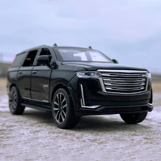 1/32 Scale Alloy Escalade SUV Diecast Car Model Pull Back Simulation Sound Light For Children Toy Gifts Collectable