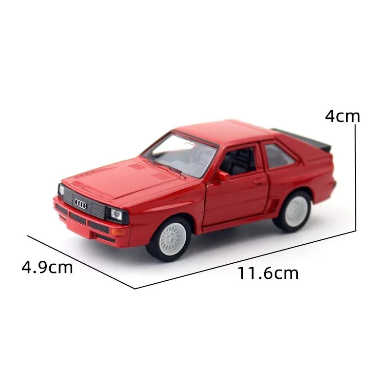 1:36 Scale Welly Audi Quottra Classical Toy Car Diecast Model Pull Back Doors Openable Educational Collection Gift For Children