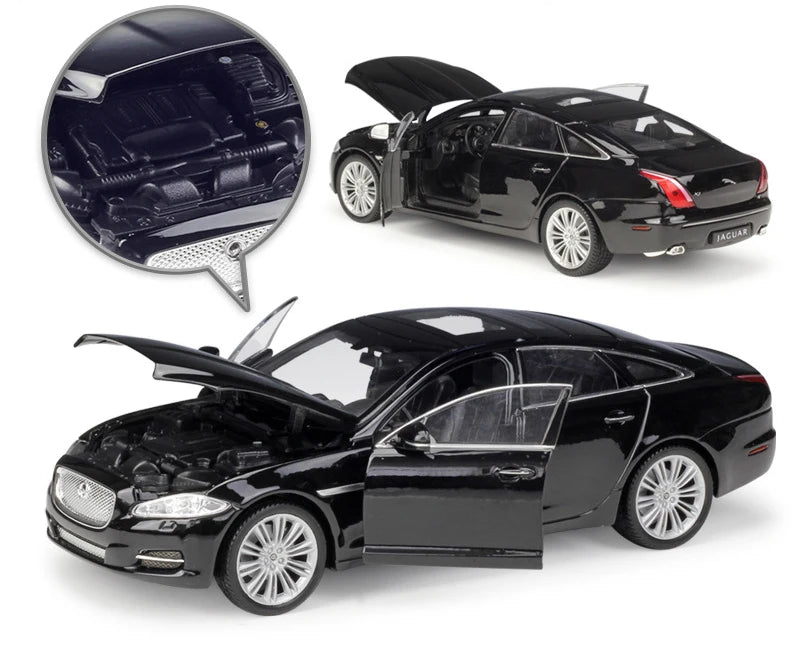 WELLY Model Car 1:24 Diecast Car Toys Classic 2010 JAGUAR XJ High Simulator Car Alloy Metal Toy Car For Children Gift Collection