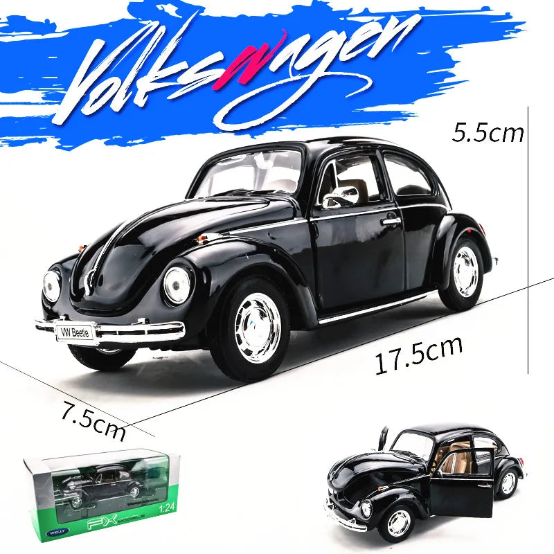 WELLY 1:24  Volkswagen Beetle car  alloy car model simulation car decoration collection gift toy Die casting model boy toy B9