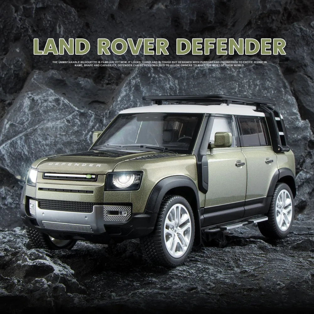Big1/18 Land Range Rover Defender 110 Off-road Car Model Toy Alloy Diecat SUV Model Car 7 Door Opend Toy For Boy Gift Collection