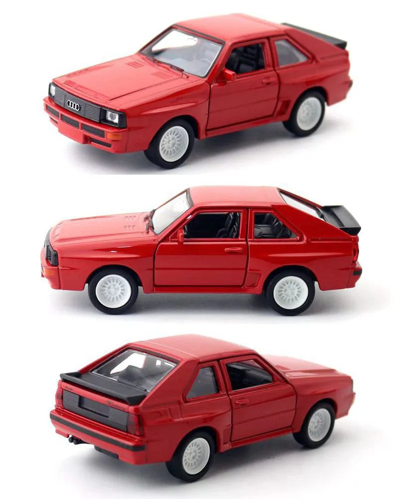 1:36 Scale Welly Audi Quottra Classical Toy Car Diecast Model Pull Back Doors Openable Educational Collection Gift For Children