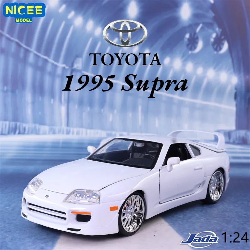 1:24 Fast & Furious Brian’s 1995 Toyota Supra Simulation Diecast Car Metal Alloy Model Car Children's toys collection gifts J32