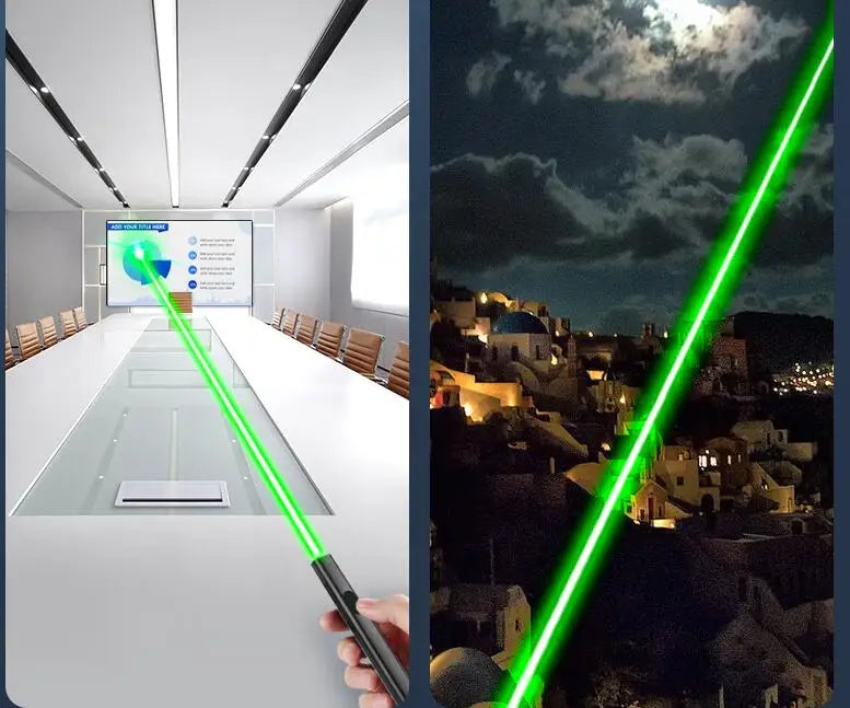 L1003 High Power Laser Pointer Green Laser Light USB Rechargeable Infrared Pointer for Teaching Meeting
