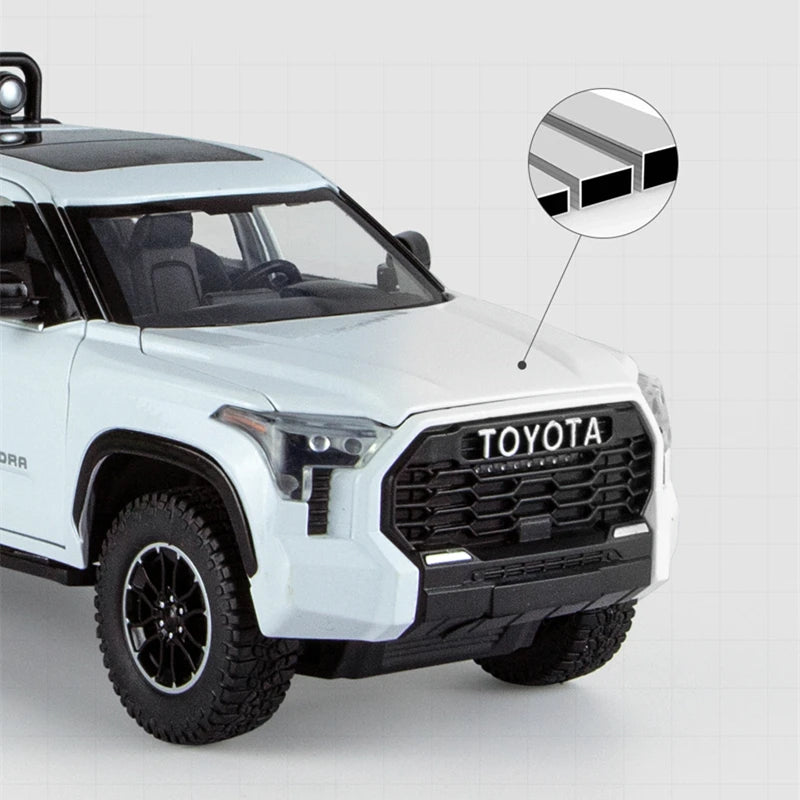 1/22 Tundra Alloy Pickup Car Model Diecast & Toy Metal Off-Road Vehicles Car Model Sound and Light Collection Childrens Toy Gift