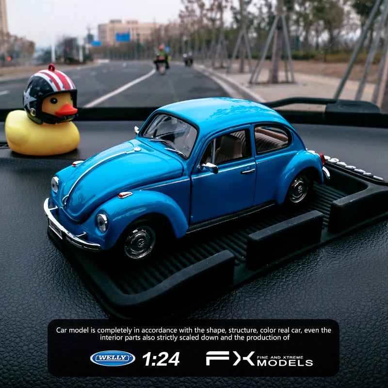 WELLY 1:24  Volkswagen Beetle car  alloy car model simulation car decoration collection gift toy Die casting model boy toy B9