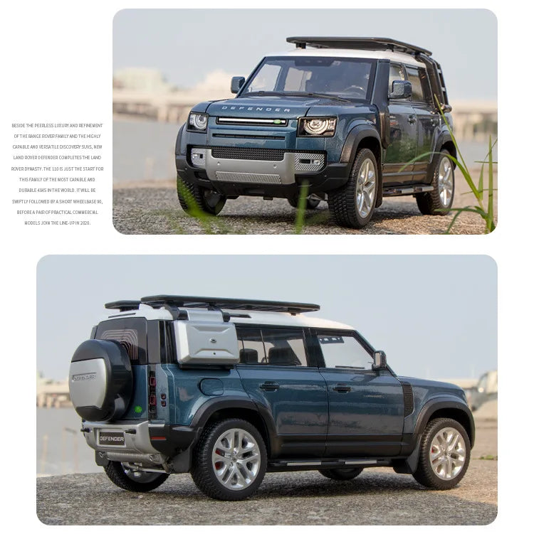Big1/18 Land Range Rover Defender 110 Off-road Car Model Toy Alloy Diecat SUV Model Car 7 Door Opend Toy For Boy Gift Collection