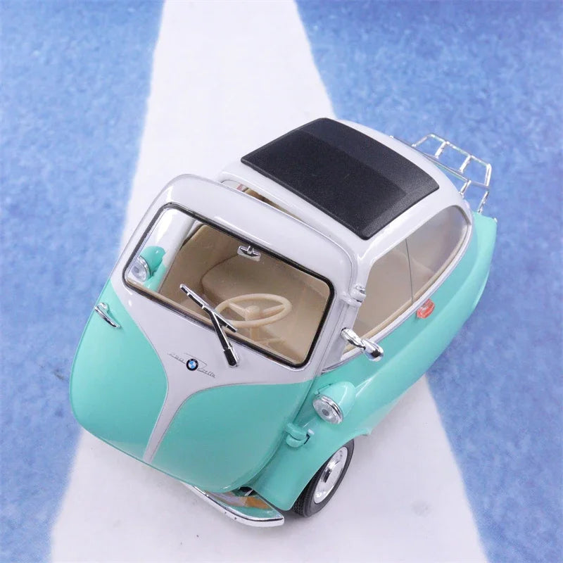 WELLY 1:18 BMW Isetta 6 Styles Diecast Model Car Classic Car Metal Alloy Toy Car for Children Gift Collection Decoration B1