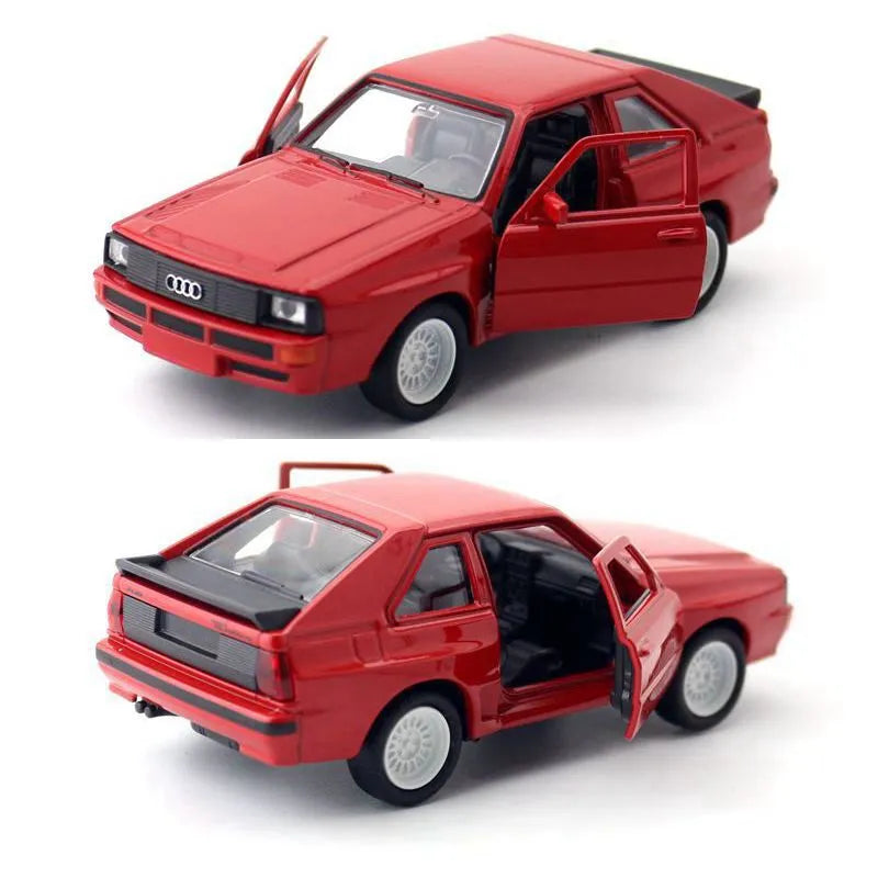 1:36 Scale Welly Audi Quottra Classical Toy Car Diecast Model Pull Back Doors Openable Educational Collection Gift For Children