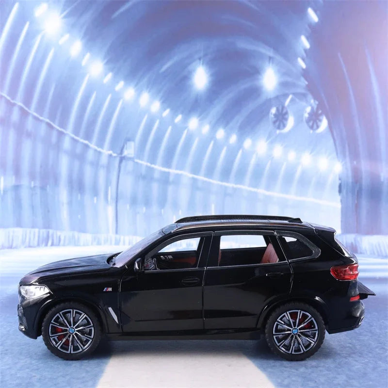 1:24 BMW X5 High Simulation Diecast Metal Alloy Model car Sound Light Pull Back Collection Kids Toy Gifts A490
