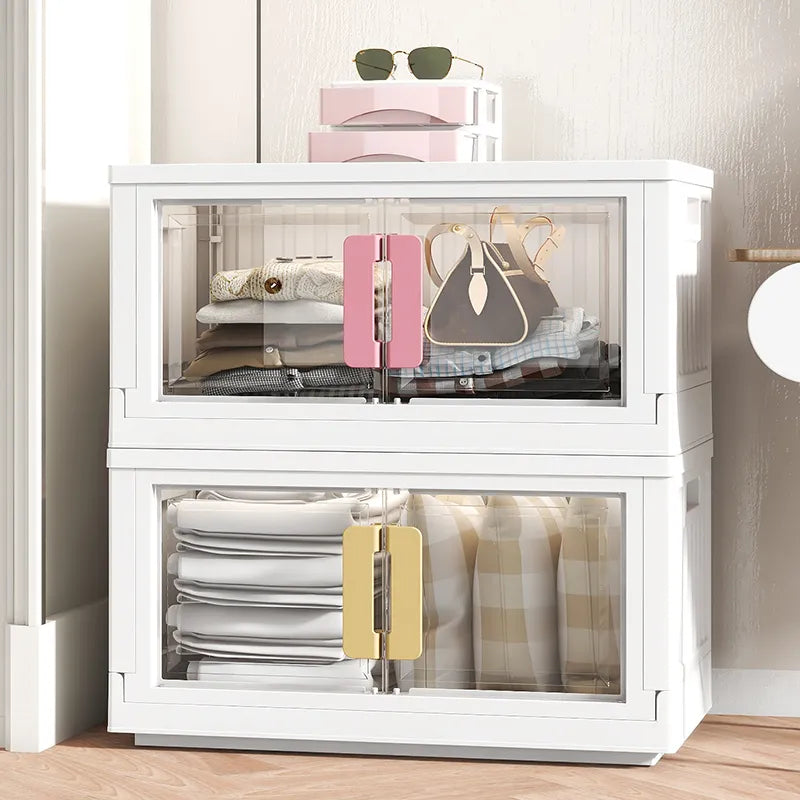 Big Storage Cabinet  Collapsible Storage Bins, File Cabinet,  Stackable Cube Storage Organizer,   Kitchen Storage Cupboard