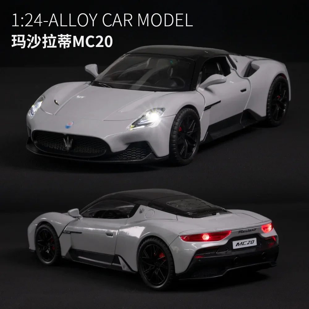 1:24 Maserati MC20 sports car High Simulation Diecast Car Metal Alloy Model Car Children's toys collection gifts A577