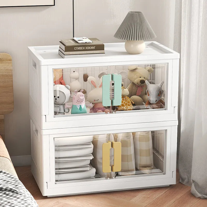 Big Storage Cabinet  Collapsible Storage Bins, File Cabinet,  Stackable Cube Storage Organizer,   Kitchen Storage Cupboard