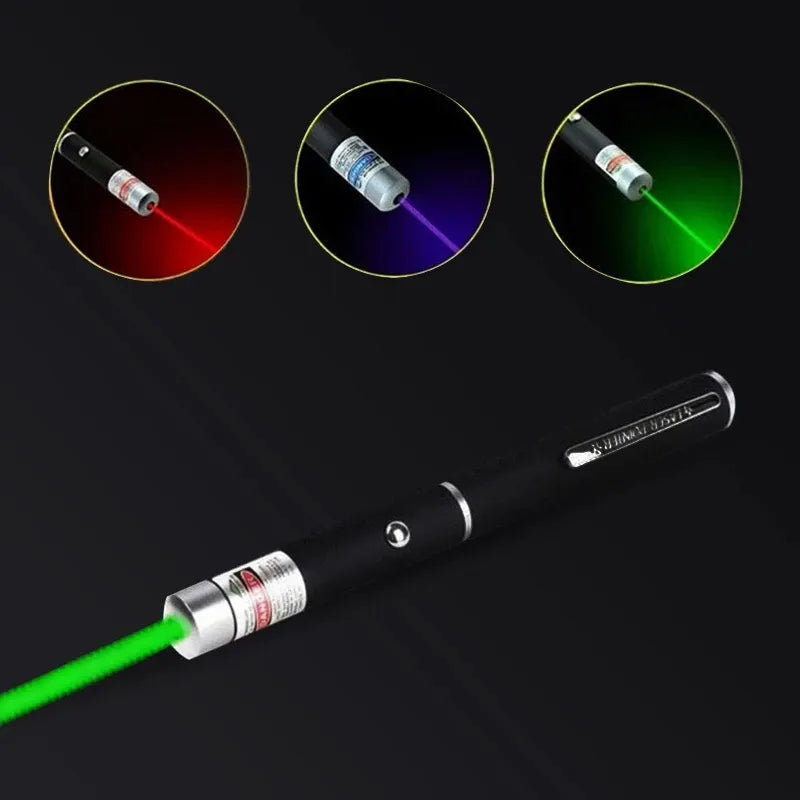 High-quality Laser Pointer Red Green Purple Three-color Laser Pointer Projection Teaching Demonstration Pen Hunting Optics