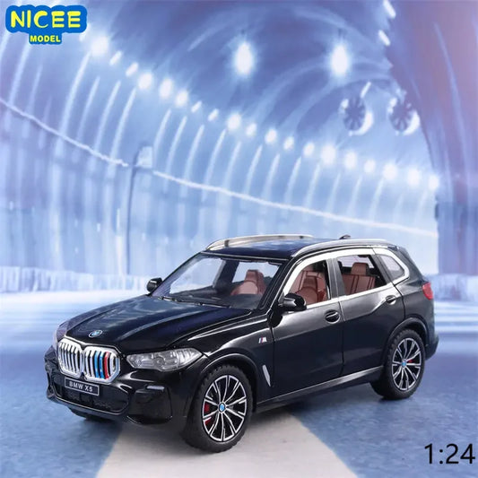1:24 BMW X5 High Simulation Diecast Metal Alloy Model car Sound Light Pull Back Collection Kids Toy Gifts A490