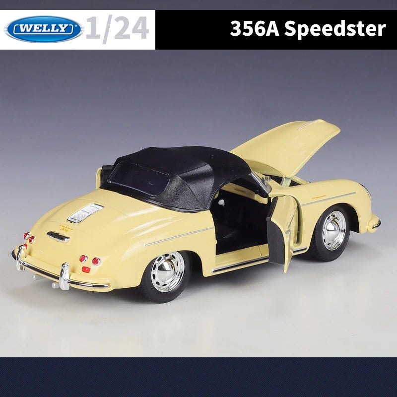 WELLY 1:24 Porsche 356A Speedster Alloy Car Model Diecasts & Toy Vehicles Collect Car Toy Boy Birthday gifts