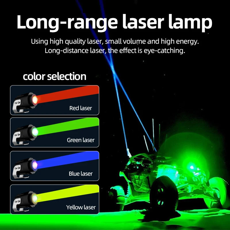 4 in 1 Red +Blue+Green +Yellow 10-30V 15w Off-road vehicle High power laser spot lights IP67
