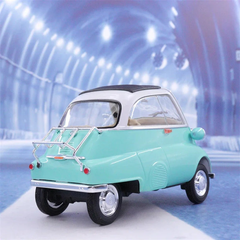 WELLY 1:18 BMW Isetta 6 Styles Diecast Model Car Classic Car Metal Alloy Toy Car for Children Gift Collection Decoration B1